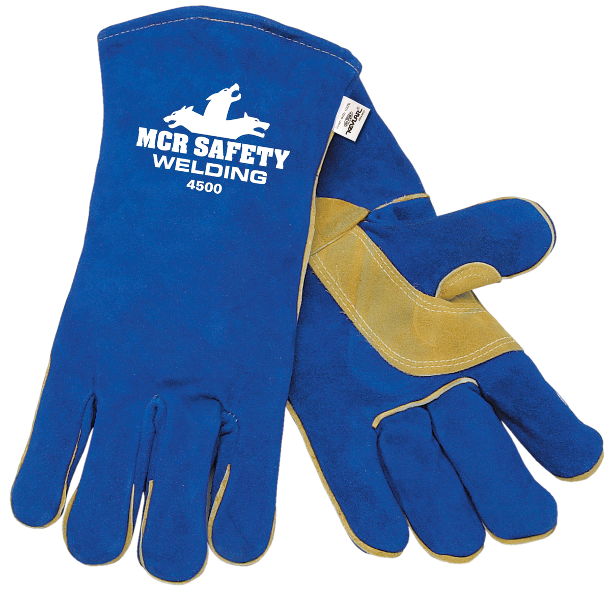 Foam Lined Select Shoulder Cow Skin Leather Welding Work Gloves with Reinforced Wing Thumb - Gloves